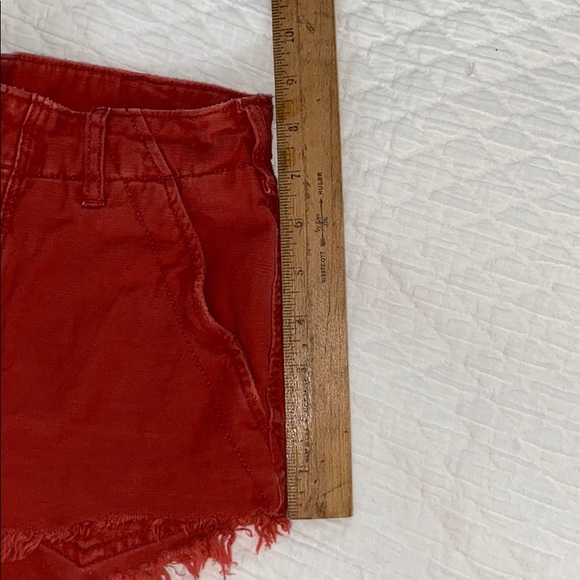 Free People denim red shorts - Picture 6 of 7